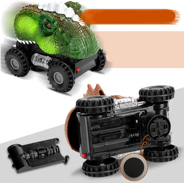 DinoRacers | Acción rugiente - Coche de dinosaurio eléctrico con luz y sonido